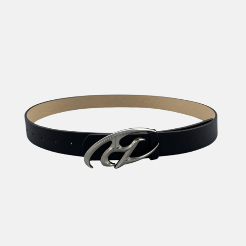 Letter Decor Leather Belt