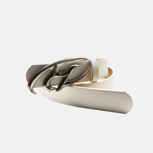 Letter Decor Leather Belt