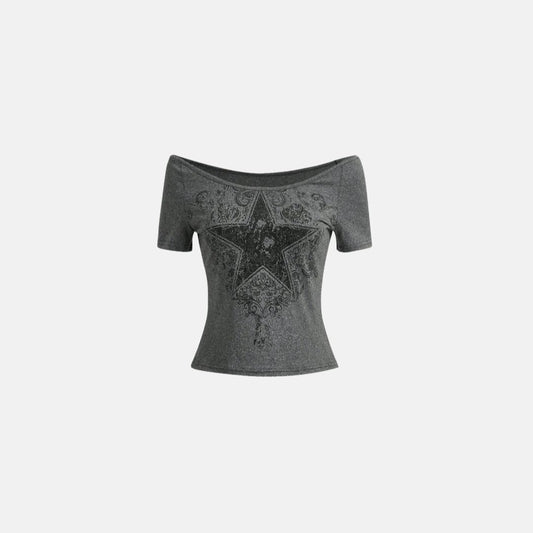 Fairycore Star Print Tee